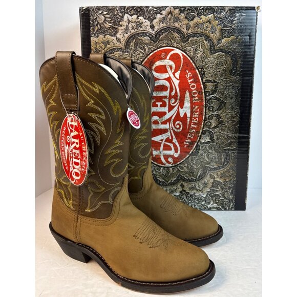 Laredo Women's Kadi Distressed Tan Leather Western Boots 5742 Size 7 M - Picture 8 of 13